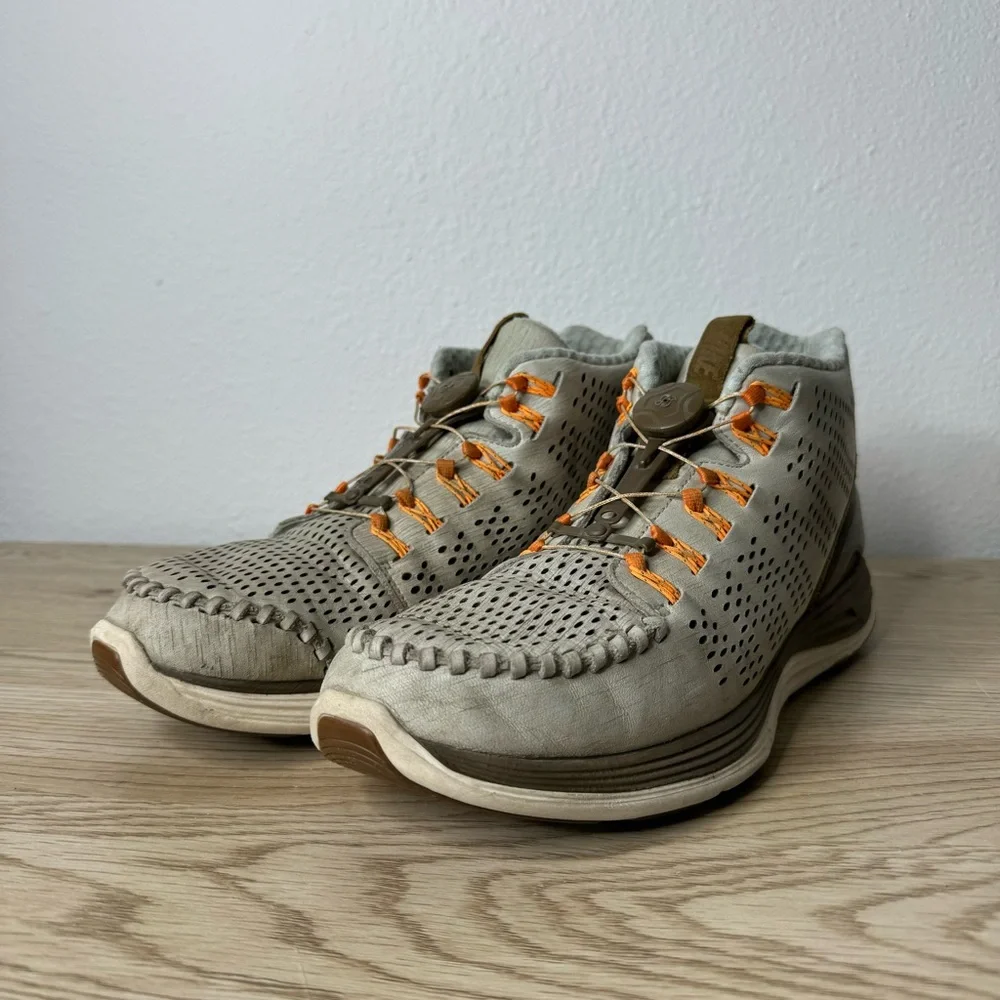 Nike Gray Brown Lunarlon Chenchukka Hybrid Sneaker Mens Size 10 2013